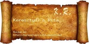 Keresztyén Rita névjegykártya